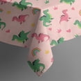 thumbnail image 5 of Pink Cartoon Dragon Rainbow Heart Crown Pattern Square Tablecloth,Waterproof Square Table Cover,Wipeable Spillproof Washable Table Cover for Home Kitchen Party Decor 60"x60"(152x152cm), 5 of 6