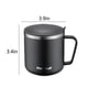 thumbnail image 3 of Pisexur Batería de cocina Taza de acero inoxidable con tapa y asa - 400 ml, reutilizable, con doble aislamiento - Ideal para el hogar, la oficina, viajes, café y desa para la cocina del hogar, 3 of 8