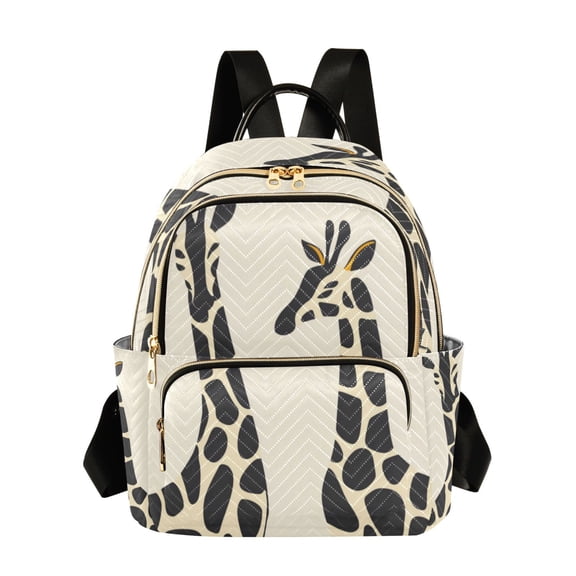 Quilted Backpack Fashion Backpack 10.23*5.11*12.59 Inch Women's Fashion Backpack Picnic Shopping Travel Out Sports backpack Gray Giraffe
