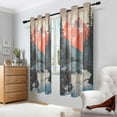 thumbnail image 2 of Yayeee Window Curtains Light Filtering 63"x42" Grommet Panel Pair Home Living Room Decor, Mountains at Dawn, 2 of 7