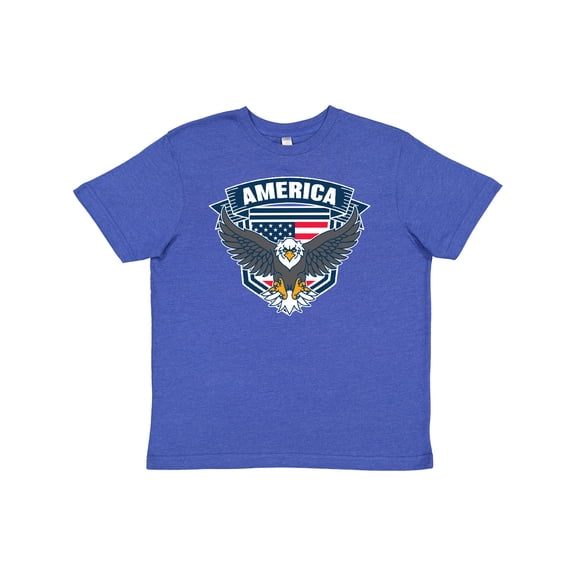 Inktastic America with Eagle Shield and Banner Youth T-Shirt