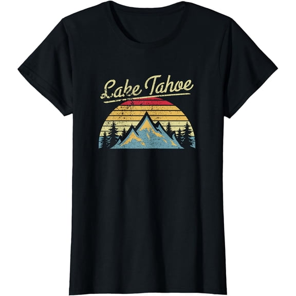 Vintage Retro Lake Tahoe National Forest T Shirt