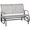 Grey, variant on Outsunny 2 Seater Wicker Outdoor Glider Bench, Patio Swing Garden Bench, Garden Loveseat Rocking Chair, w/ Extra Wide Seat, Curved Backrest for Backyard, Poolside, Lawn, Mixed Grey