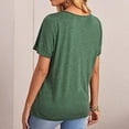 thumbnail image 2 of Women Short Sleeve Round Neck Shirts Summer Fashion Basic Tee, 2 of 9