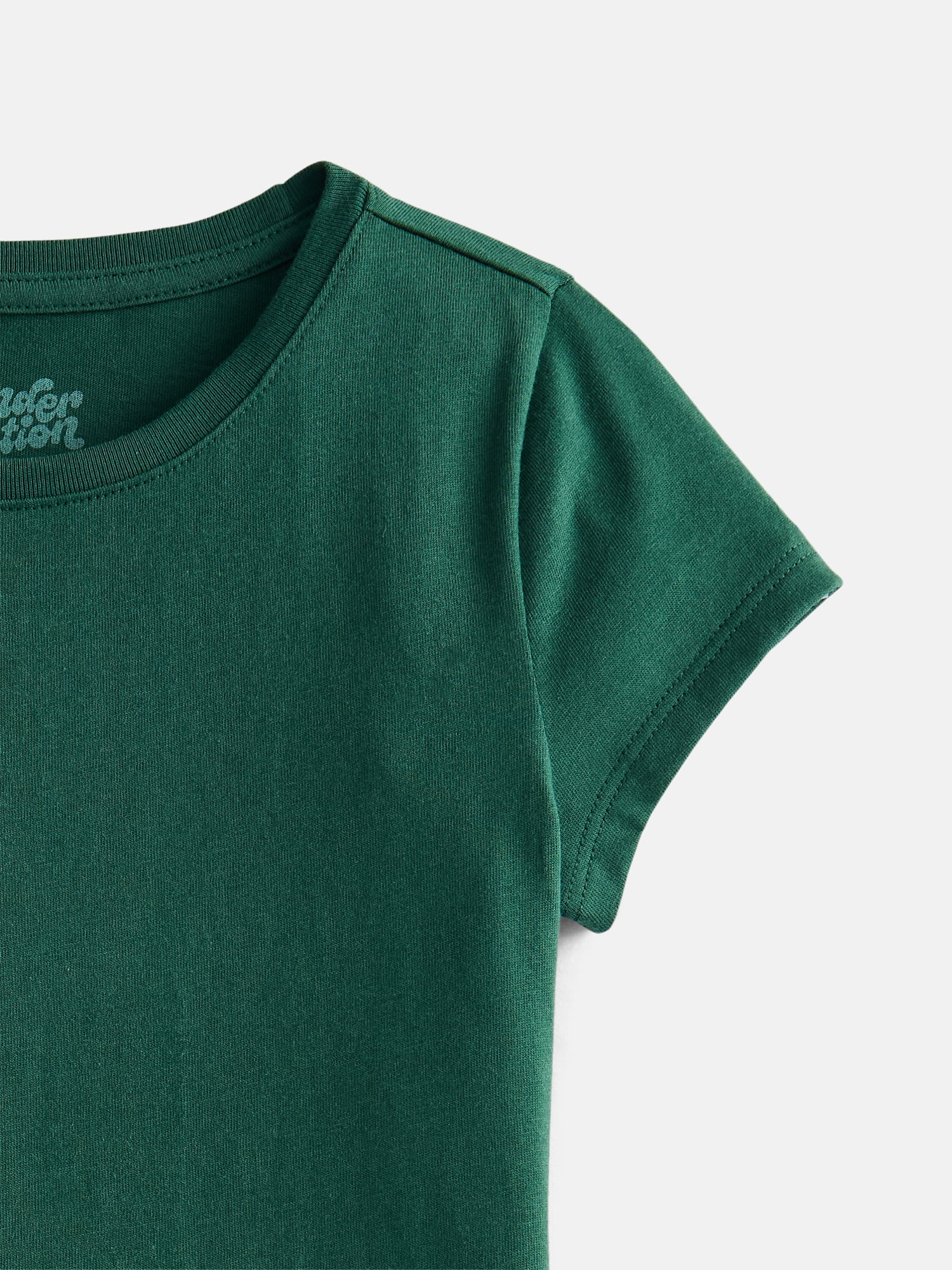 Wonder Nation Girls Kid Tough Tee with Short Sleeves, Sizes 4-18 & Plus