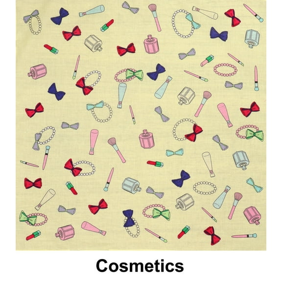 Cosmetic Design Print Cotton Bandana (22 inches x 22 inches)