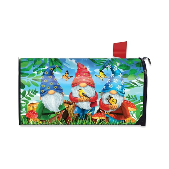 Briarwood Lane Mailbox Cover - Standard Size - Gnome Sweet Gnome Spring For Spring Mailbox Cover
