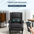 thumbnail image 4 of HOMCOM Massage Recliner Chair Push Back Recliner Armchair with Footrest, 4 of 10