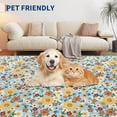 thumbnail image 7 of CAROMIO 9' x 12' Area Rug for Living Room Boho Vintage Rug Non Slip Throw Rugs Floral Bedroom Rug, Blue, 7 of 7