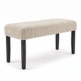 thumbnail image 5 of Home Design Guymon Modern Rectangular Upholstered Dining Bench with Corduroy Fabric and Wood Legs, Light Beige, 5 of 8