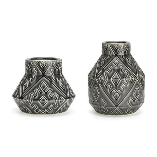 IMAX Z10095-2 Vases Toni Noir - Lot de 2