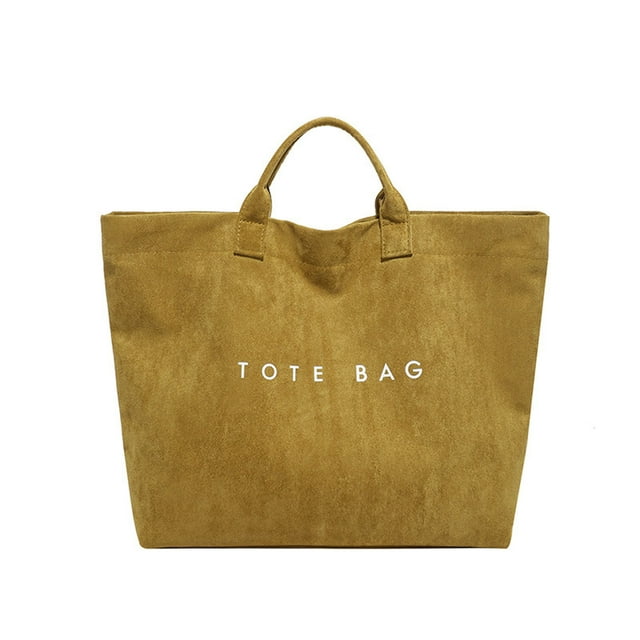 Brown Womens Large Capacity Letter Casual Versatile Tote Bag For Work And Commuting Brown Plastic Waterproof Shoulder Bag With Hook And Loop Closure