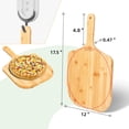 thumbnail image 2 of Tabla de madera para servir Pizza Peel JIAFUEO de bambú de 30 cm, 2 of 6