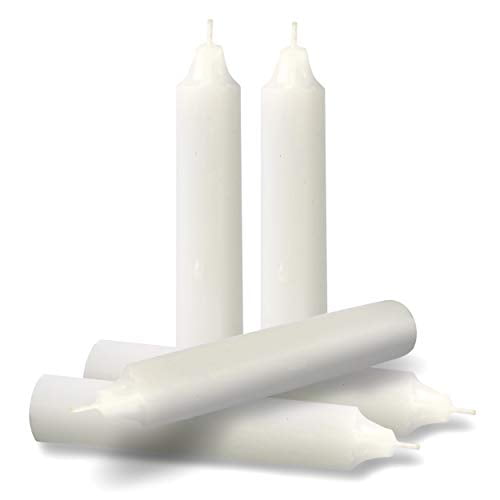 Hyoola Emergency Candles 24 Pack White Short Taper Candles Unscented Emergency Candles for