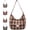 Brown, variant on Retro Plaid Underarm Bag, Spring/Summer Canvas Hobo Crossbody Bag, Soft Slouchy Casual Commuter Bag, Large Canvas Tote