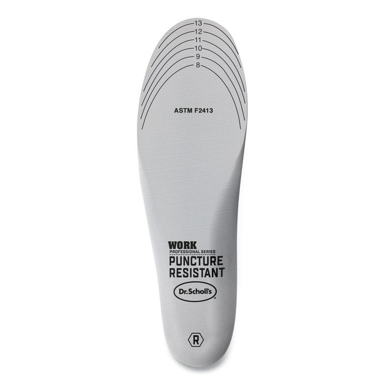 Professional Series Work Puncture Resistant Insoles for Men, Men's Size 8 to 14, Black Professional Series Work Puncture Resistant Insoles for Men, Men's Size 8 to 14, Black