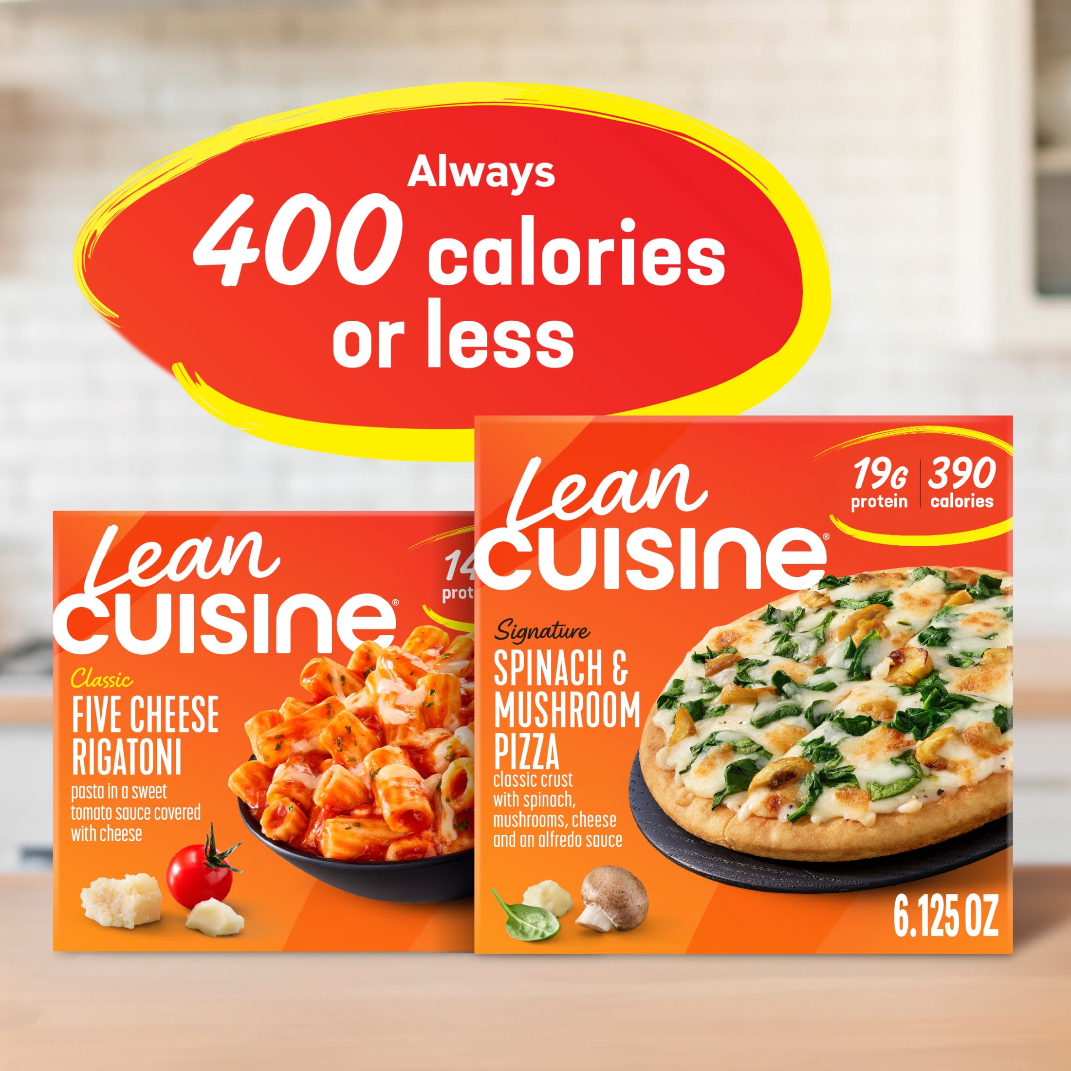 Lean Cuisine Spinach and Mushroom Pizza Microwave Meals for Lunch or Dinner, 6 oz (Frozen)