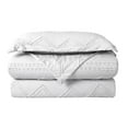 thumbnail image 5 of Swift Home Diamond Textured Soft Touch Duvet Cover Set, All Season Bedding with Zipper Closure, Includes Pillow Shams, Full/Queen, White, 5 of 5