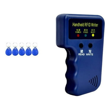 125KHz Proximity ID Duplicator for HID, AWID, ParadoxCards/Keyfobs, Handheld RFID Writer, 5 Writable Key Fobs B