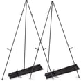 thumbnail image 2 of 2-Pack 63" Black Metal Tripod Easel - Collapsible Floor Stand w/Carry Bag for Wedding & Art Display, 2 of 4