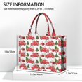 thumbnail image 3 of Large Capacity Tote Bag,Red Christmas Car Pattern Handbag Fashion Luxury Tote Bag,15.7"x13"x 5.1" Inches,Laptop Compatible, 3 of 6
