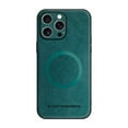 thumbnail image 2 of ELEHOLD PU Leather Case For iPhone 15 Pro Max Slim Magnetic Shockproof Cover, [MagSafe Compatible], [Lens&Screen Protection], Drop protection Case - Green, 2 of 11