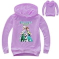 thumbnail image 1 of Sweat à Capuche Mignon pour Filles, Imprimé Fleur Princesse Anna Elsa, Veste à Fermeture Éclair pour Bébé, 1 of 3