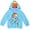 Blue, variant on Hasbro Girl's My Little Pony Friendship Full Zipper Hoodie with Ears, Grey, Size 6X