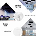 thumbnail image 5 of Pure Black Fluorescent Light Covers, Simple Solid Color Magnetic Light Covers for Ceiling Lights, Fluorescent Ceiling Shade Filters for Classroom Bedroom Office 4x2Ft x 3PCS, 5 of 8