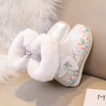 thumbnail image 4 of Otqutp Round Toe Shoes for Toddler Girls Shoes Butterfly Embroidered Warm Cotton Boots Embroidered Boots National Style Boots Princess Cotton Boots(White,3-3.5 Years), 4 of 6