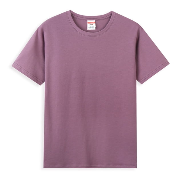 Men's Short-Sleeve Crewneck 100% Organic Cotton T-Shirt - Purple