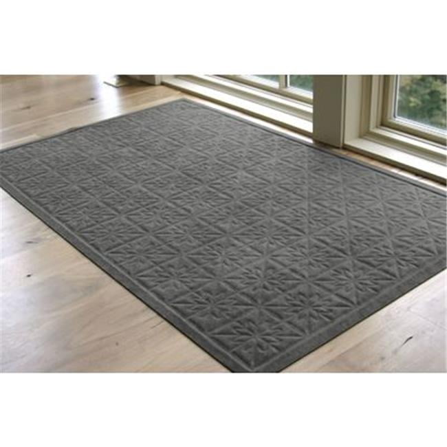 858053452 Soft Impressions Star Quilt Mat in Charcoal 3 ft. x 5 ft