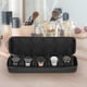 thumbnail image 4 of Caja De Almacenamiento Para Reloj De Pulsera, Estuche Rígido Para Reloj, Diseño De Almohada, 5 Ranuras, Cremalleras Dobles Pequeñas Y Portátiles, Color Negro, Para Viaje, 4 of 7