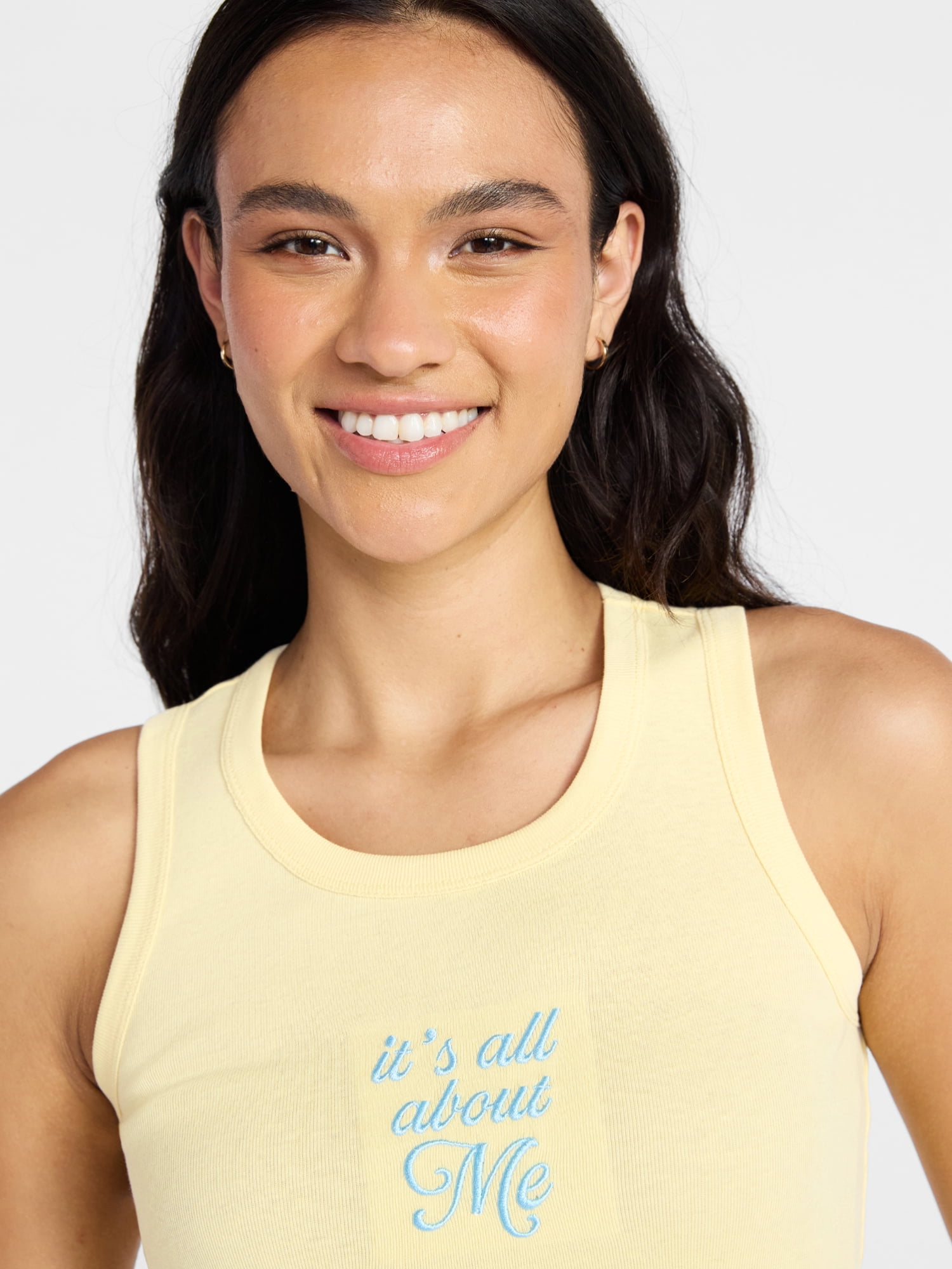 Social Edition Women’s It’s All About Me Graphic Tank Top, Sizes XXS-XXL