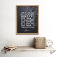 thumbnail image 2 of John 3:17 God Sent His Son To Save The World Christian Bible Verse Quote Scripture Typography Art Print Framed Poster Wall Decor 12x16 inch, 2 of 5