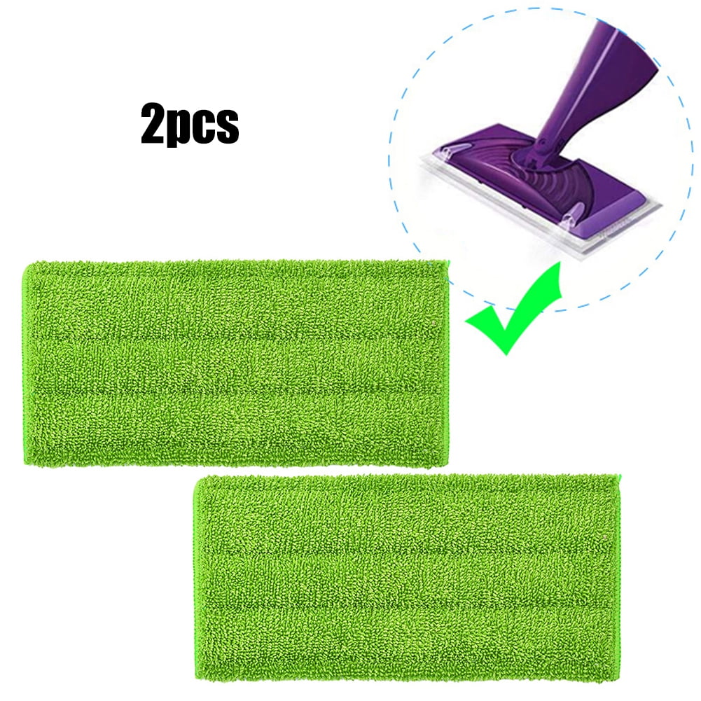 2 Pcs Reusable Microfiber-Mop Pads For Swiffer Wet Jet Pads Sweeping Washable 