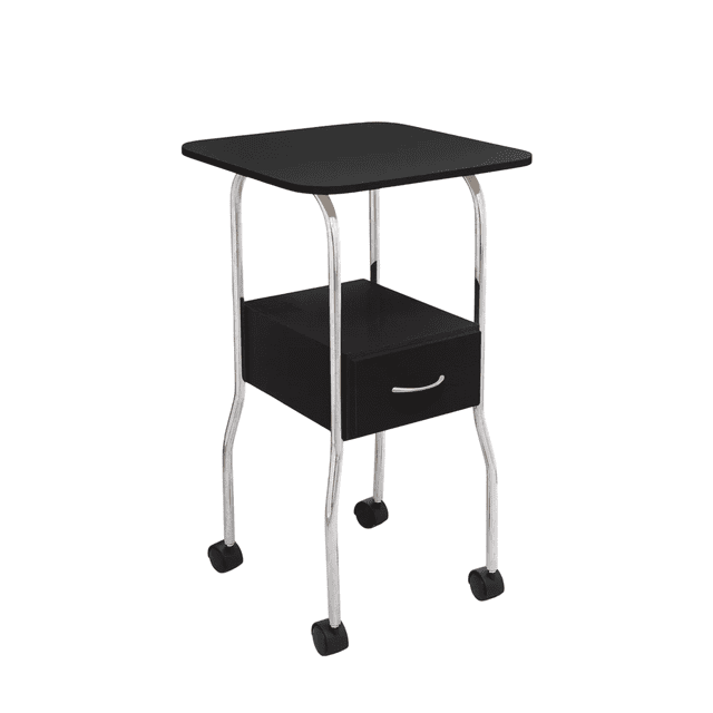 Carrito organizador, Bluelander, con Cajón y Repisa, Carrito de Almacenamiento Capacidad 30 Kg, Organizador, Negro