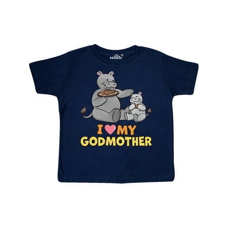 

Inktastic I Love My Godmother Hippos Gift Toddler Boy or Toddler Girl T-Shirt
