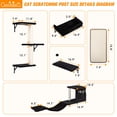 thumbnail image 5 of COZIWOW Wall Mounted Cat Furniture, Cat Wall Shelves and Perches, Floating Cat Shelves for Wall Set of 5, BBlack, 5 of 9