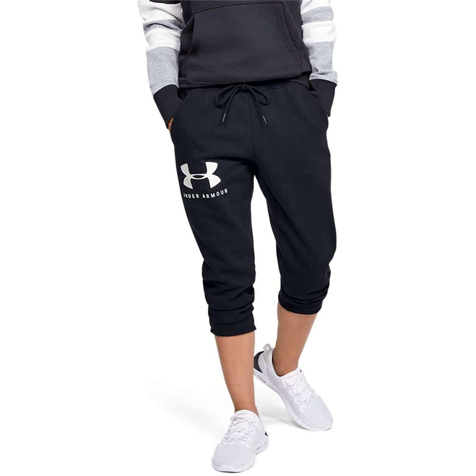 Under Armour Women Rival Fleece Sportstyle Graphic Crop Bottom ...