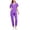 A196 Purple, variant on Trikvn Nursing Scrub Sets for Women Classic V-Neck Medical Uniforms Short Sleeve Top and Elastic Waist Jogger Pants Athletic Stretch Healthcare Apparel with Pockets