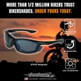 thumbnail image 4 of Bikershades Motorcycle Safety Sunglass Z87 Men Women Riding Goggles Removable Foam Padded Cushion Unbreakable Frames, 4 of 8