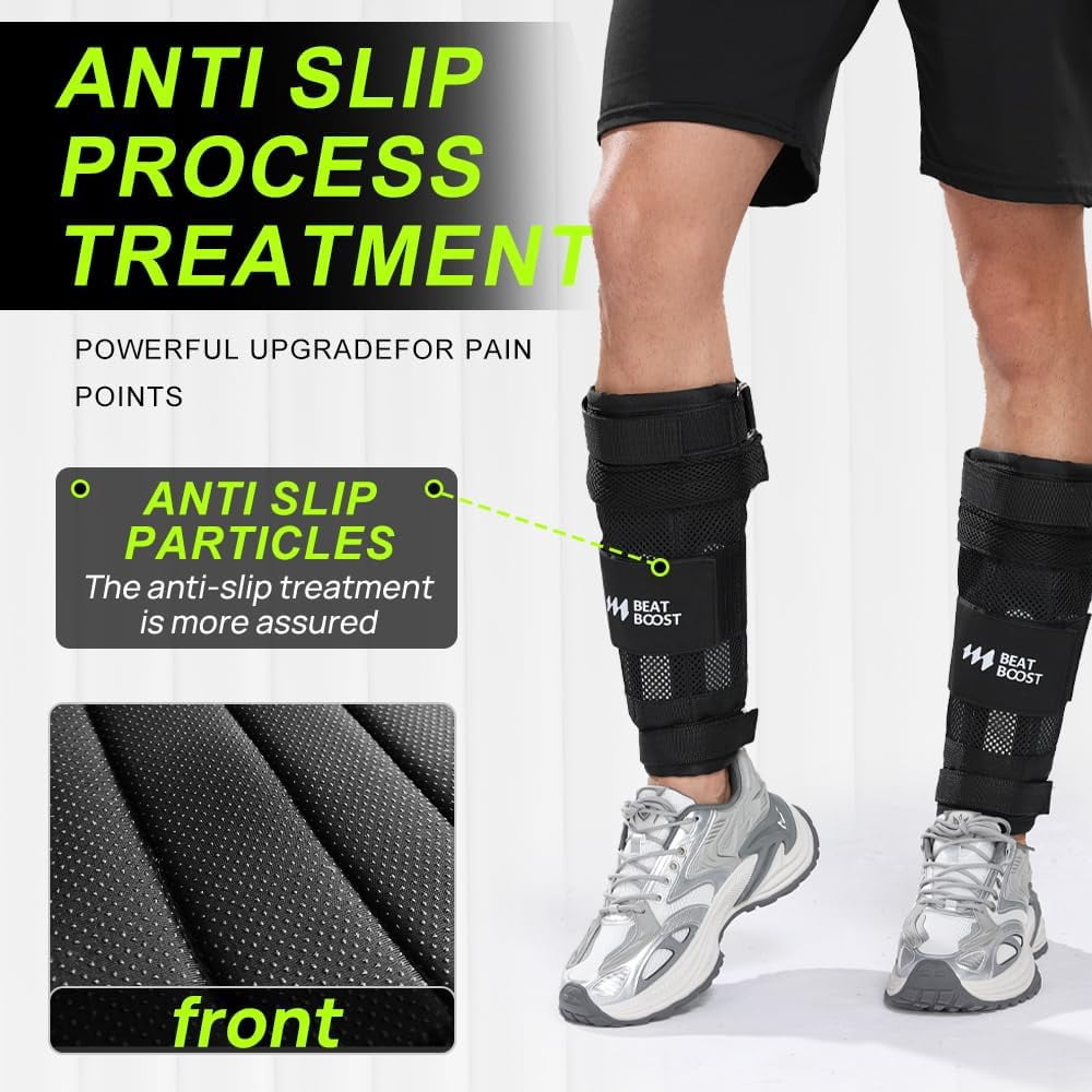 BeatBoost Ankle Wrist Weights 10lb Adjustable Loss Strength Training for Men Walking Pilates Exercise Workout Gym Aerobics Fitness