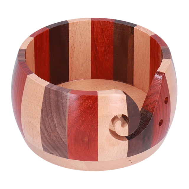 Soporte De Hilo De Madera, Cuenco De Madera De Color Portátil Ligero, Cuenco De Hilo De Moda Retro Para El Día De Acción De Gracias Para Navidad Para El Hogar