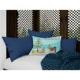 thumbnail image 3 of Carolines Treasures CK3483PW1216 Russian Tsvetnaya Bolonka Lap Dog Christmas Tree Canvas Fabric Decorative Pillow, 12H, 3 of 4