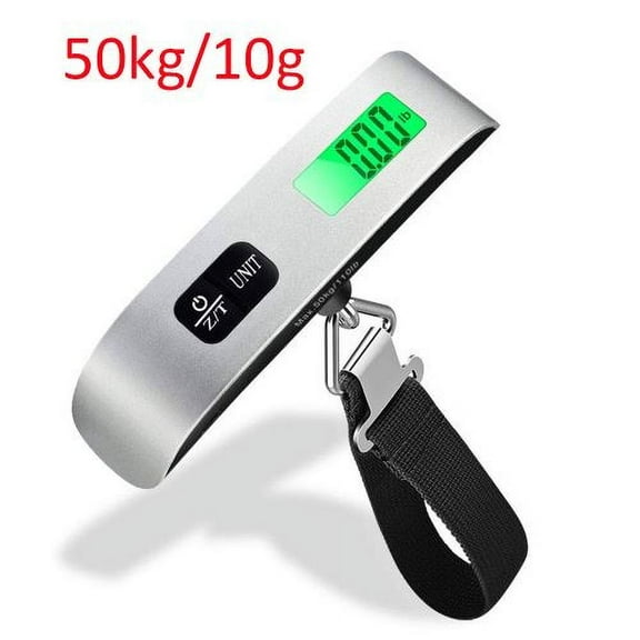 Báscula electrónica para equipaje de 50 kg, báscula de viaje, báscula para maletas, báscula digital portátil, pantalla LCD legible