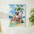 thumbnail image 2 of French Bulldog Hello Summer Beach Theme with Sunglasses and Tropical Cocktail Vertical Matte Canvas Poster Dog Lover Gifts Wall Art Home Decor - 00009, 2 of 5
