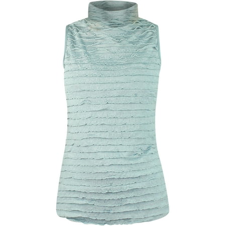 Luxury Cowl Neck Top - Turtleneck Sleeveless Top