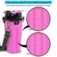 thumbnail image 5 of Dog Travel Water Bottle with Collapsible Bowls, Portable 2 in 1 Leakproof Pet Water Bottle Dispenser & Food Treat Container, Outdoor Food Water Dog Bowls for Walking, Trips, Camping & Hiking - Pink, 5 of 9