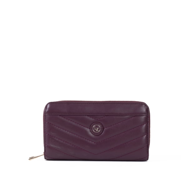 Cartera Grande Cierre Doble Acolchada color Rojo Tinto Lucentzza 5BIZI21448